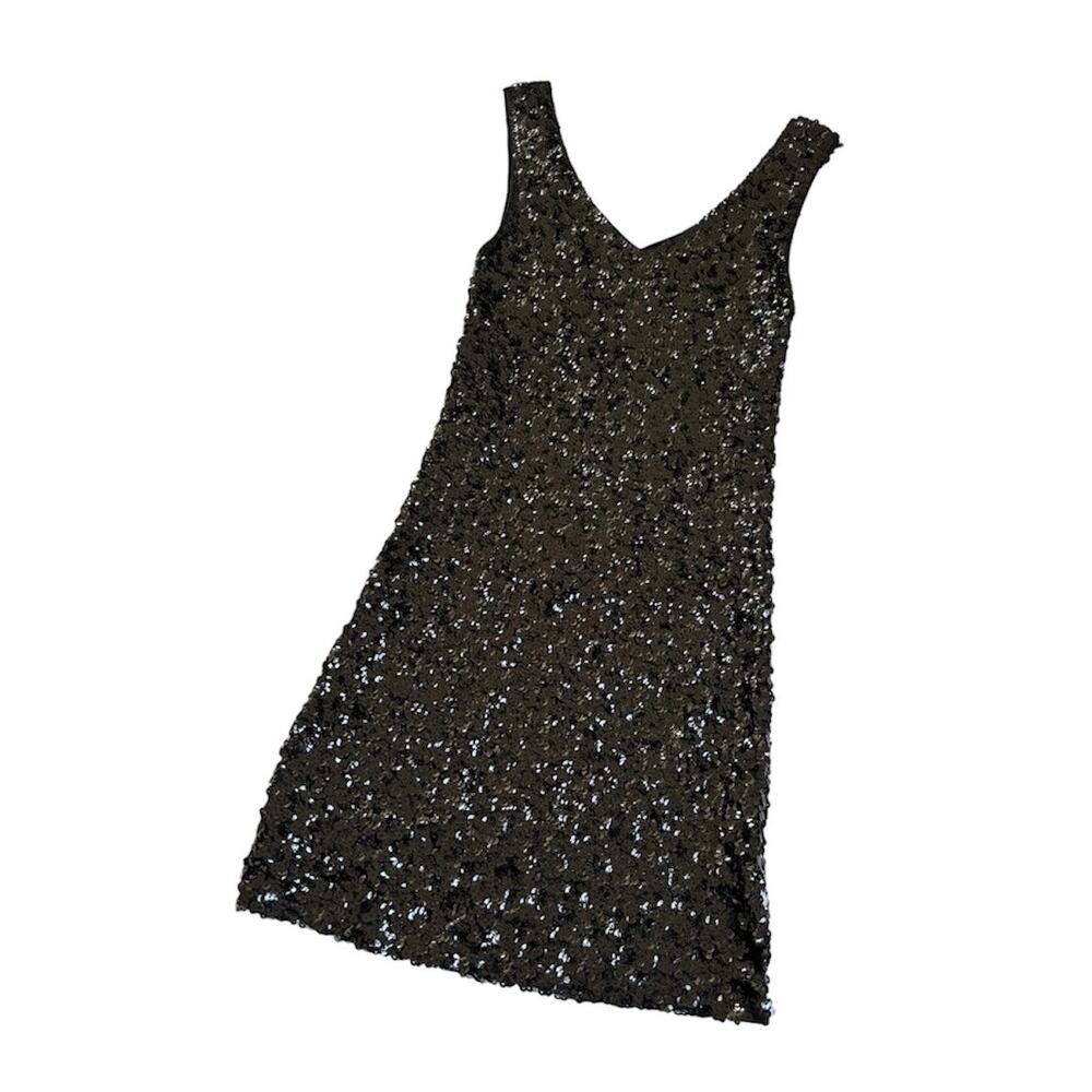 Amber Blue Black Sequin Bodycon Mini Dress Women’s Size Medium Cocktail Party